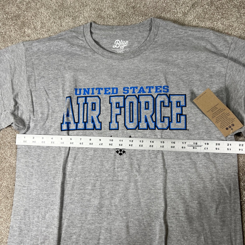 Blue 84 United States Air Force Long Sleeve Graphic T-Shirt Gray Mens Large NWT - Picture 5 of 5
